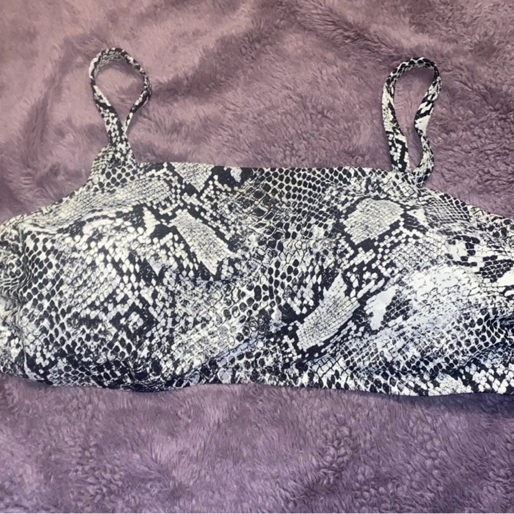 Time And Tru Snake Print Padded Bikini Top
